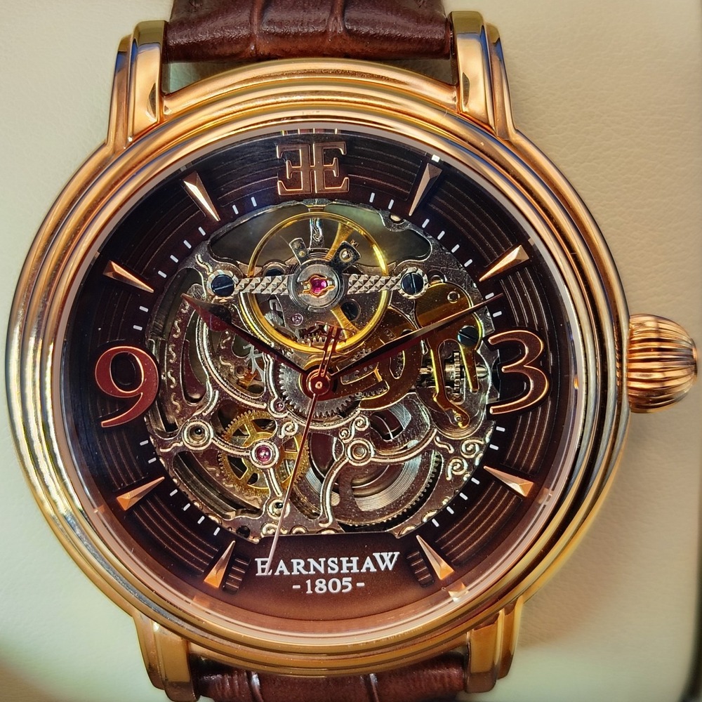 2020 Thomas Earnshaw Automatic Longcase Grande Skeleton Mens Watch Full Set